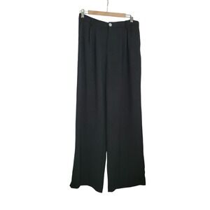 Laundry‎ by Shelli Segal Black Wide Leg Trousers Size M Palazzo Pants